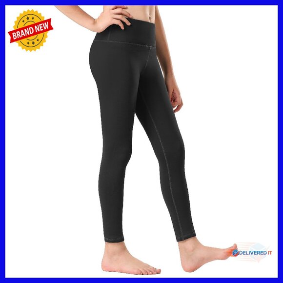Fleece Lined Leggings Youth High Waist Winter Athletic Yoga Pants